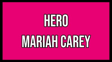 Hero - Mariah Carey (Karaoke) - YouTube