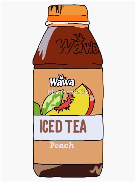 "Wawa peach iced tea" Sticker for Sale by blakiecake98 | Redbubble