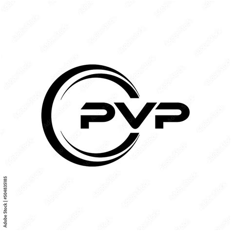 PVP letter logo design with white background in illustrator, vector ...