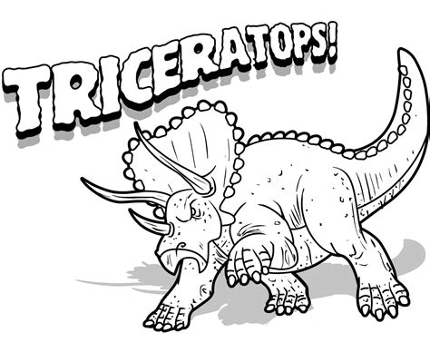 Desenhos de Triceratops para Colorir, Pintar e Imprimir - ColorirOnline.Com