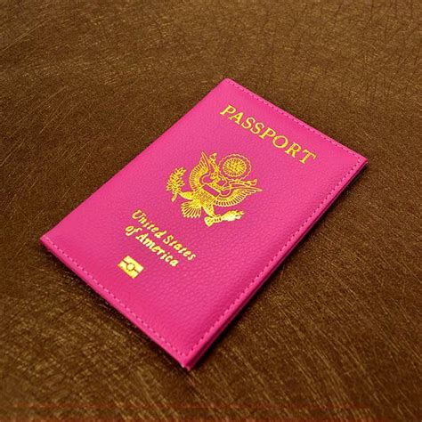 Buy Cute USA Passport Cover Women Pink Travel Passport Holder American Covers for passport Girls ...