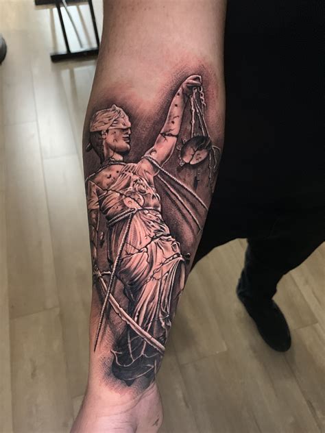 Lady Justice tattoo | Justice tattoo, Metallica tattoo, Tattoos for guys