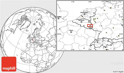 Blank Location Map of Clervaux