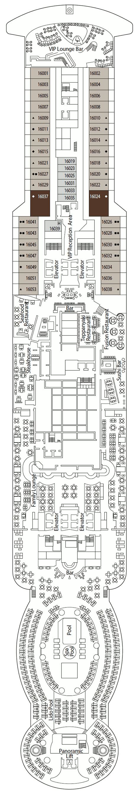 MSC Seaside deck plans - Cruiseline.com