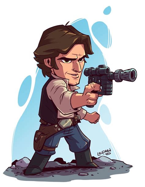 Derek Laufman - Star Wars Han Solo Star Wars Drawings, Star Wars ...