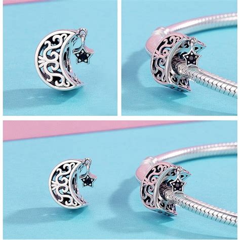 Pandora Silver Moon and Stars Charm 925 Sterling Silver - Etsy