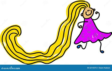 Really long hair stock illustration. Illustration of kindergarten - 2214375