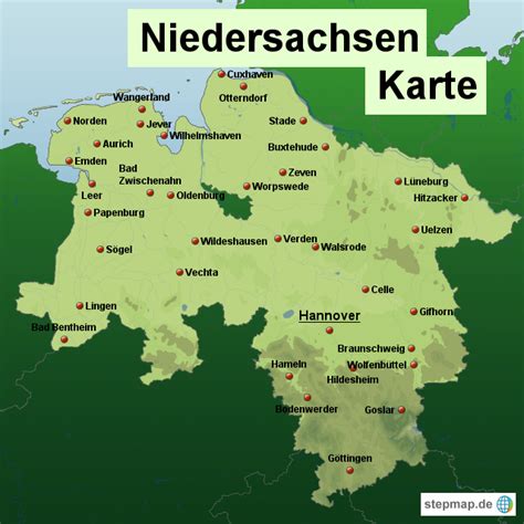 Landkarte Bundesrepublik Deutschland