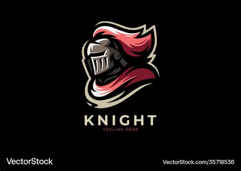 Modern professional knight logo design template Vector Image