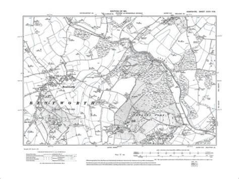 Bentworth, Beech, Old Map Hampshire 1911: 35NW | eBay