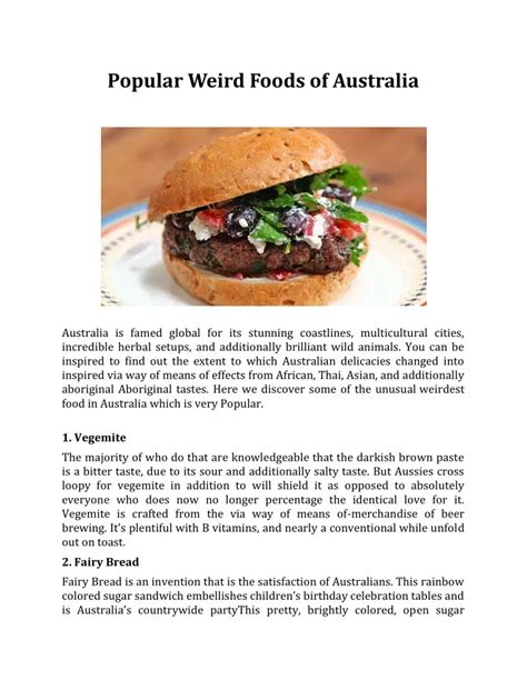 PPT - Popular Weird Foods of Australia PowerPoint Presentation, free ...