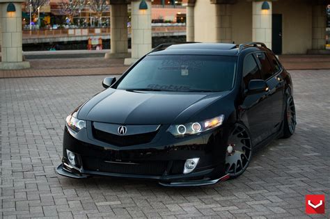 Slammed Glossy Black Acura TSX — CARiD.com Gallery