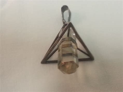 Sterling Silver Pyramid With Quartz Crystal Pendant | Collectors Weekly