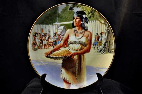 The Hamilton Collection Noble American Indian Women pocahontas Plate 8 ...