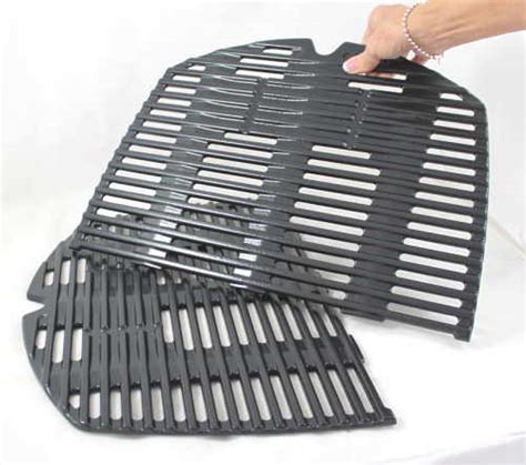 Weber Q300, Q320 & Q3200 Grill Parts: 17-3/4" X 25" Cast Iron Cooking Grates "GLOSS FINISH ...