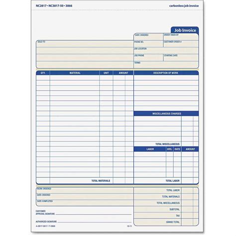 Carbonless Invoice Forms | Invoice Template Ideas