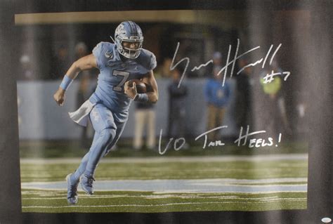 Sam Howell Signed North Carolina Tar Heels 24x38 Photo On Canvas ...