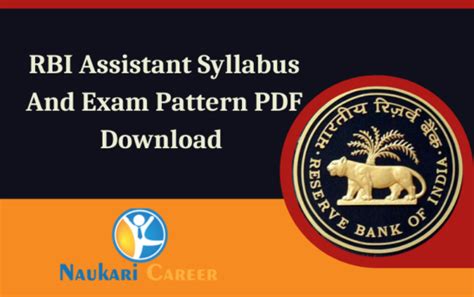 RBI Assistant Syllabus 2024 And Exam Pattern | PDF Download