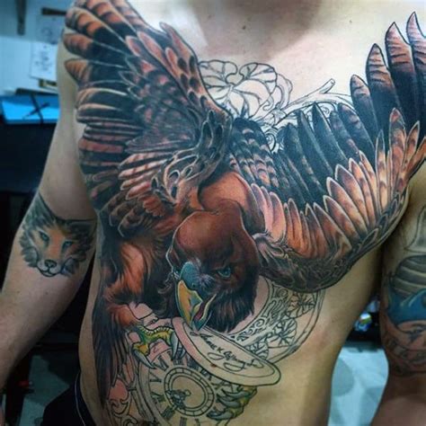 100 Hawk Tattoo Designs For Men - Masculine Bird Ink Ideas