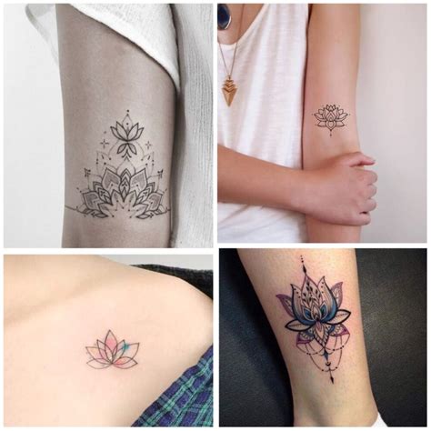 Tatuaje de flor de loto para mujer 2023 - Muy Trendy