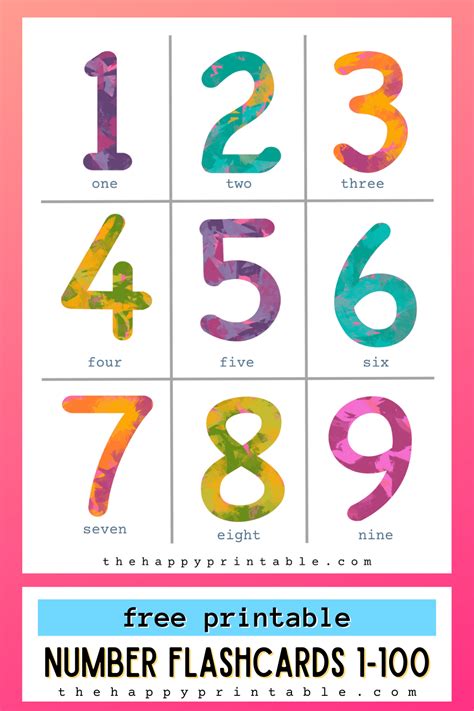 Downloadable Free Printable Number Cards 1 100 - Printable Form, Templates and Letter