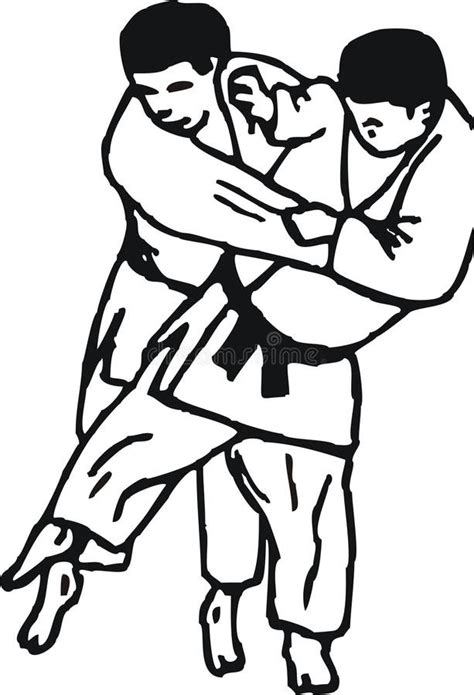 Judo Clipart - Jiu Jitsu Judo Png Clipart 5361162 Pikpng _ Retro judo opponents in a throw ...