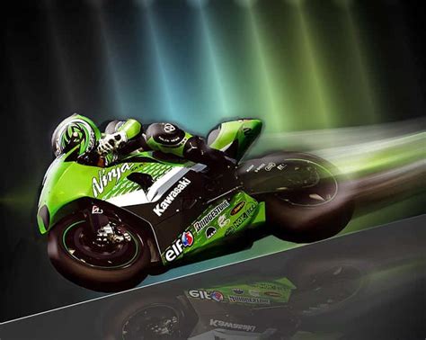 Download A Green Motorcycle Wallpaper | Wallpapers.com