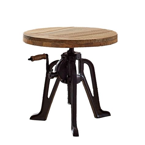 Crank Wood End Table – Tavolo Rental