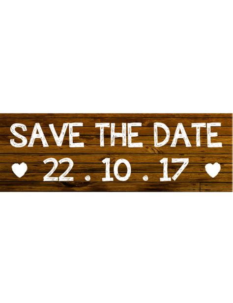 Save The Date Sign - Wooden