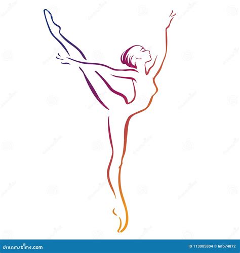 Ballerinas Silhouettes. Illustration Stock Illustration - Illustration of silhouettes, outline ...