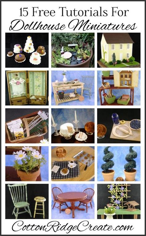 15 Free Tutorials For Dollhouse Miniatures | Dollhouse miniatures diy, Dollhouse miniature ...