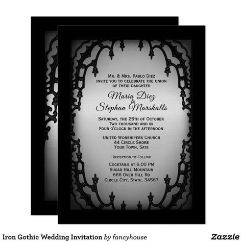 Iron Gothic Wedding Invitation | Gothic wedding, Gothic wedding ...