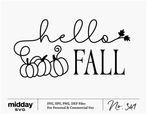Hello Fall Sign SVG Fall Autumn Png for Shirts Popular Fall - Etsy