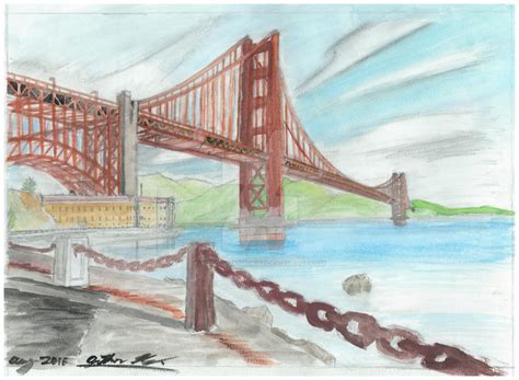 Golden gate Bridge- watercolor painting by YogoshimoMoritz on DeviantArt