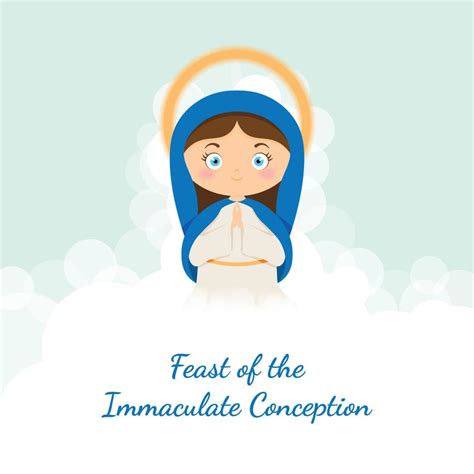 Feast of the Immaculate Conception background. 14422439 Vector Art at ...