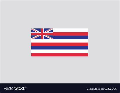 Hawaii flag national Royalty Free Vector Image