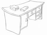 Desk Coloring Page sketch template