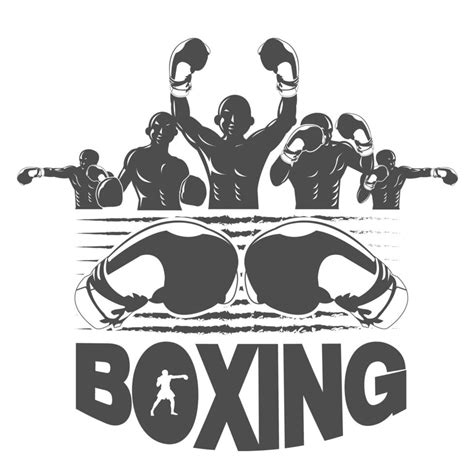 Illustration of black and white five winner concept for boxing logo 7917976 Vector Art at Vecteezy