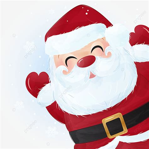 Cute Santa Claus Clipart Hd PNG, Cute Santa Claus For Christmas Background And Greeting Card ...