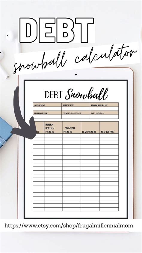 Debt Snowball Printable Dave Ramsey Debt Snowball Tracking | Etsy | Debt snowball printable ...