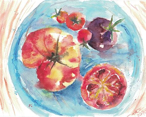 Tomatoes Original Watercolor - Etsy