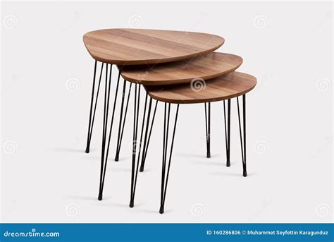 Modern Wood Coffee Table and White Background Stock Photo - Image of backgroundn, furniture ...