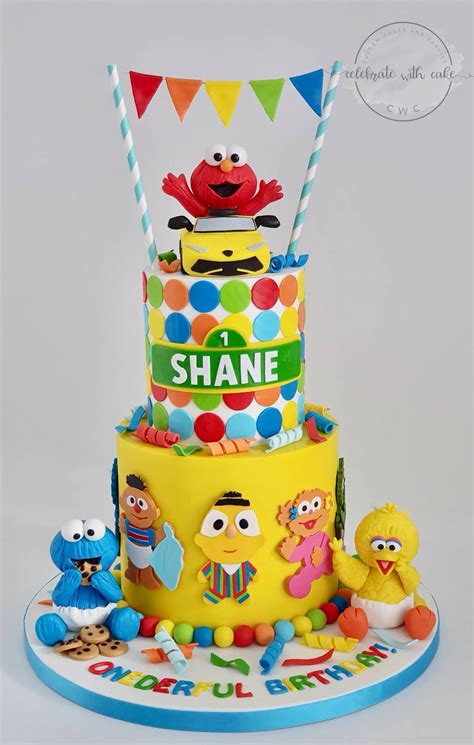 Celebrate with Cake!: Baby Sesame Street Characters 2 tiers