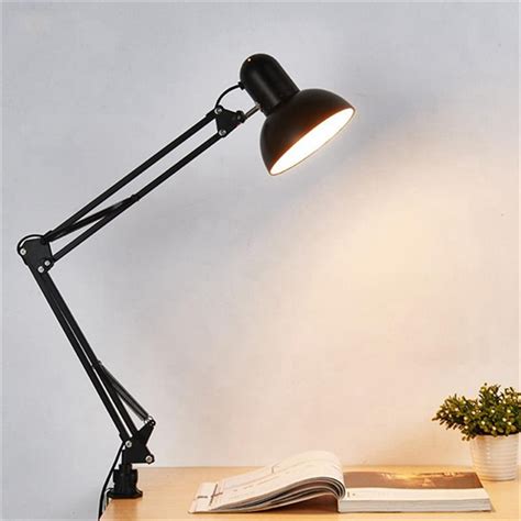 Large Adjustable Swing Arm Drafting Office Studio Clamp Table Lamp Desk Lamps Adjustable Light ...