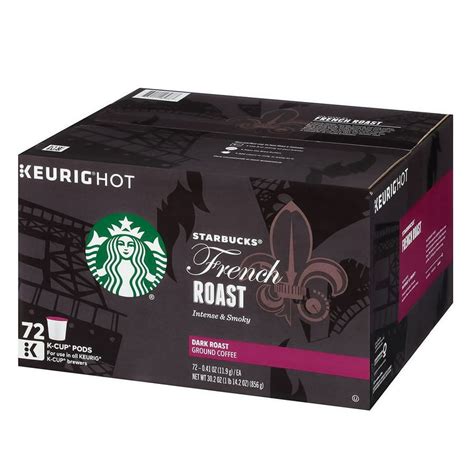 Product of Starbucks French Roast K Cup Dark Roast Coffee K Cup Pods 72 Ct. - Walmart.com ...