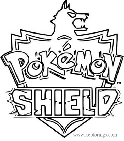 Pokemon Shield Logo Coloring Pages - XColorings.com