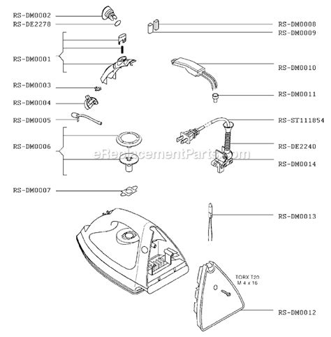 Rowenta DM273 Parts List and Diagram : eReplacementParts.com