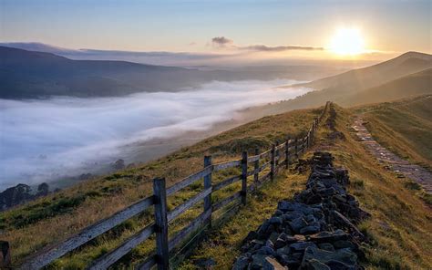 Sunlight Fog Mist Fence Landscape HD, nature, landscape, sunlight, fog, HD wallpaper ...