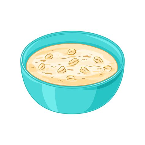 Oatmeal porridge in a plate on a white background. Healthy food for ...