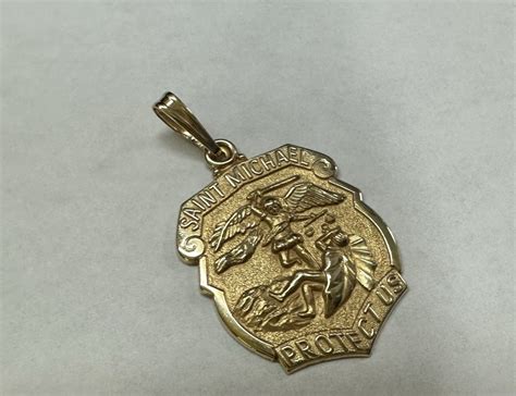 Vintage 14k Yellow Gold St. Michael Medal – Exeter Jewelers